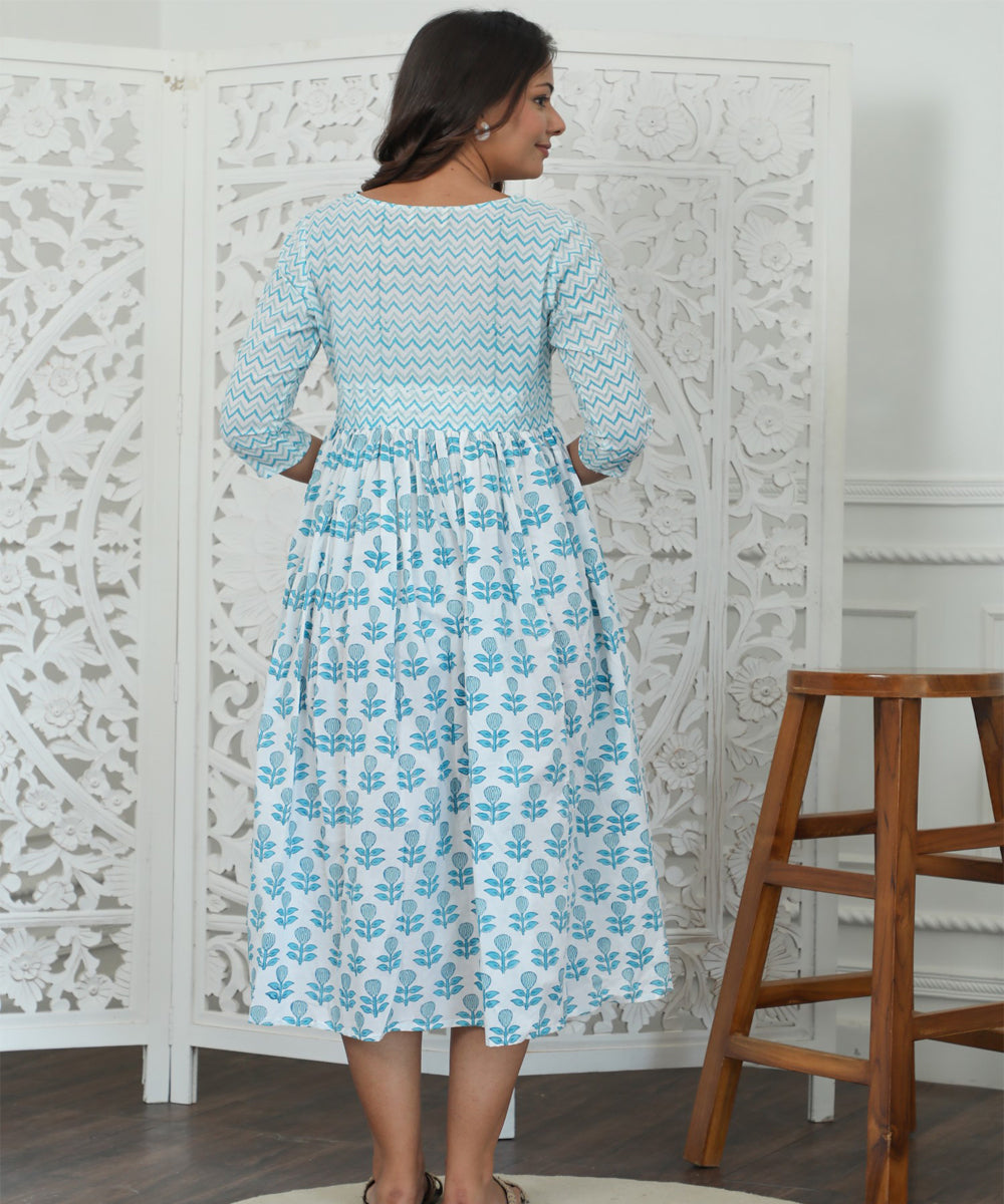 Lumina Azofree Handblock Printed Pure Cotton Dress