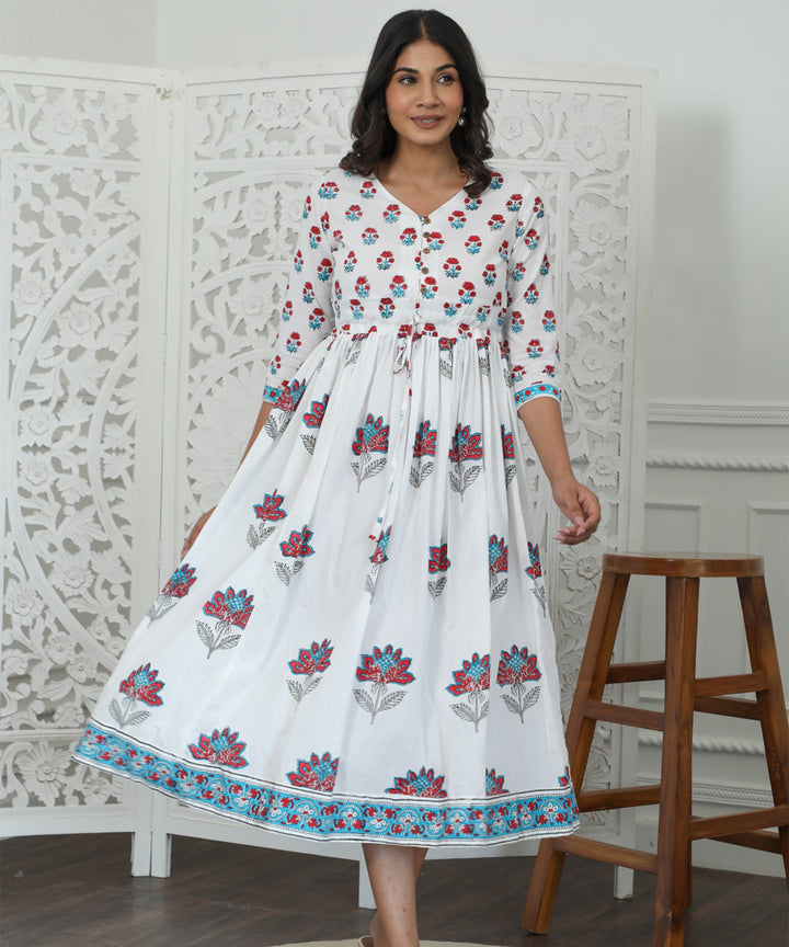 Celeste Azofree Handblock Printed Pure Cotton Dress