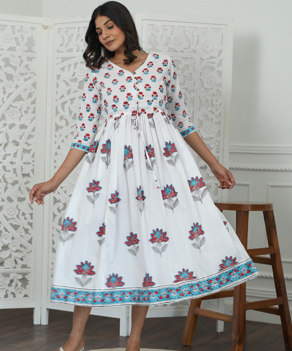 Celeste Azofree Handblock Printed Pure Cotton Dress