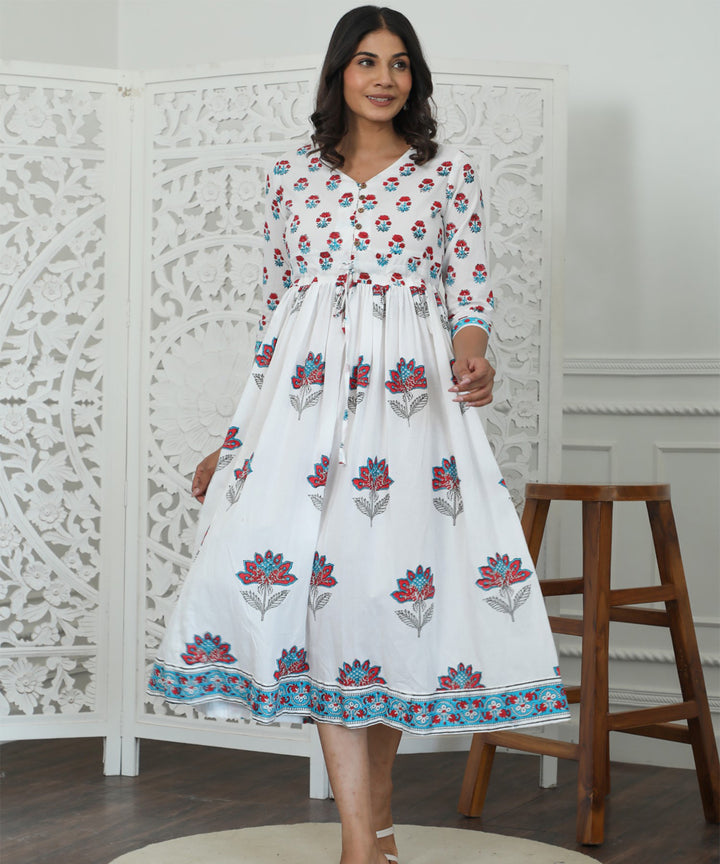 Celeste Azofree Handblock Printed Pure Cotton Dress