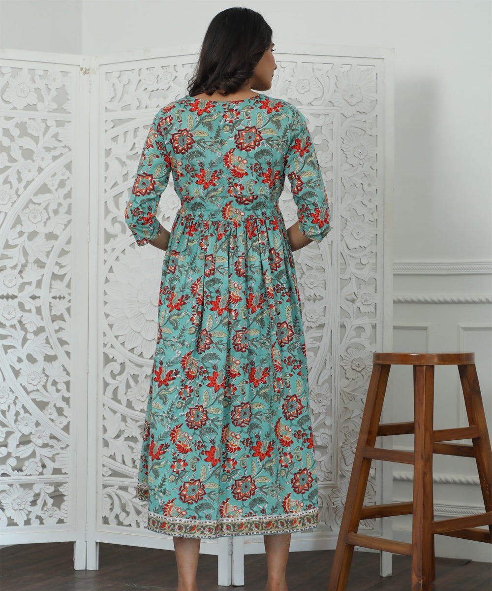 Vasper Azofree Handblock Printed Pure Cotton Dress