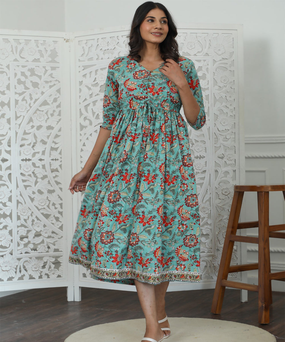 Vasper Azofree Handblock Printed Pure Cotton Dress