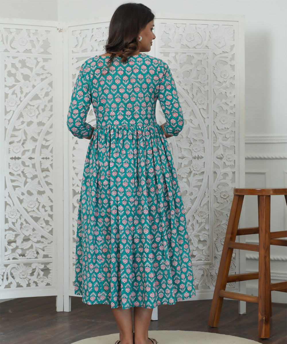 Rayne Azofree Handblock Printed Pure Cotton Dress