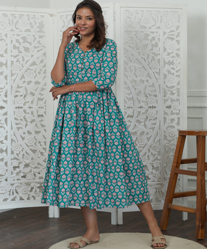 Rayne Azofree Handblock Printed Pure Cotton Dress