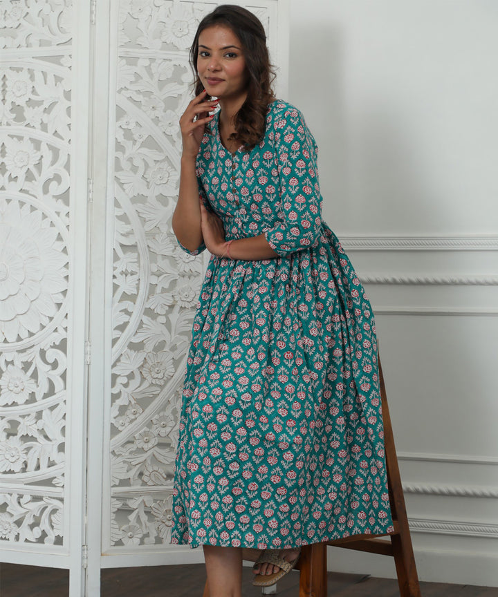Rayne Azofree Handblock Printed Pure Cotton Dress
