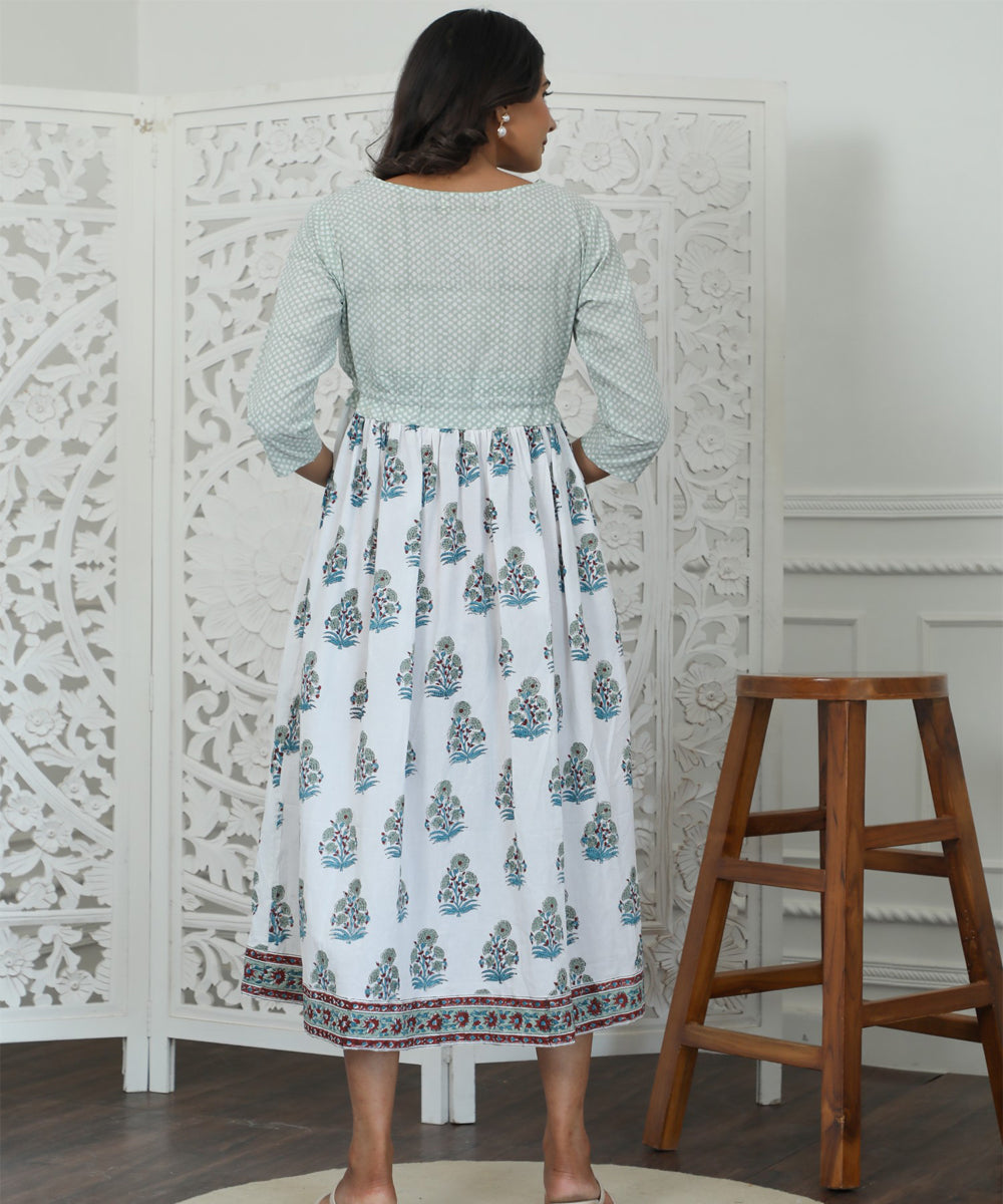 Roxana Azofree Handblock Printed Pure Cotton Dress