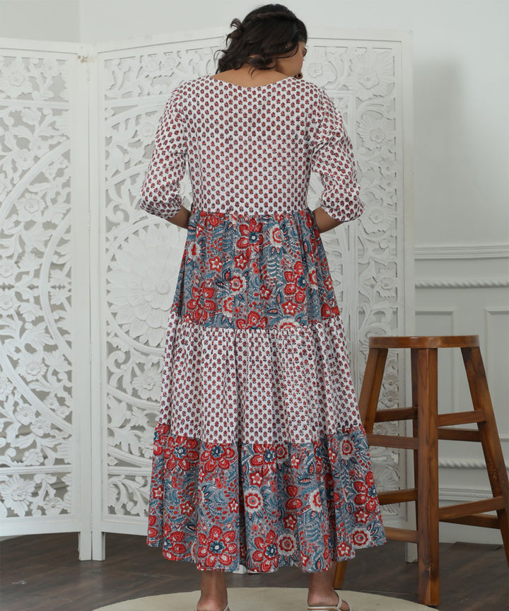 Garden Of Dreams Azofree Handblock Printed Pure Cotton Dress