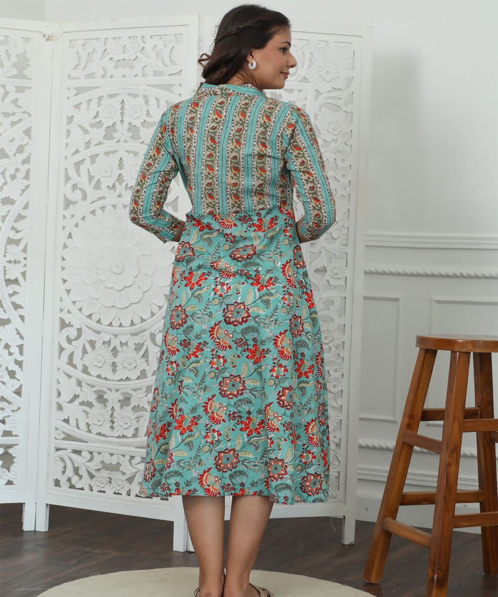 Floralix Azofree Handblock Printed Pure Cotton Dress