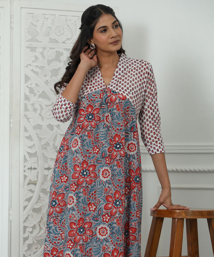 Daisyana Azofree Handblock Printed Pure Cotton Dress