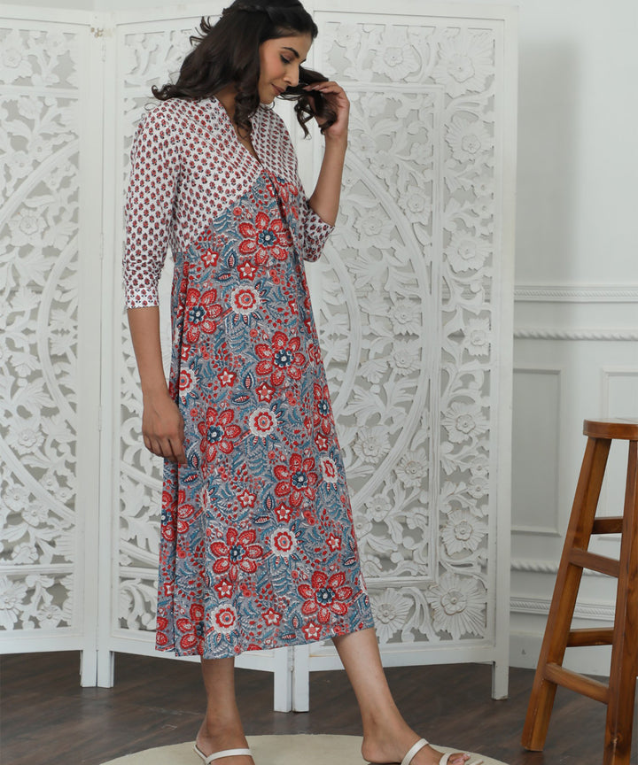 Daisyana Azofree Handblock Printed Pure Cotton Dress