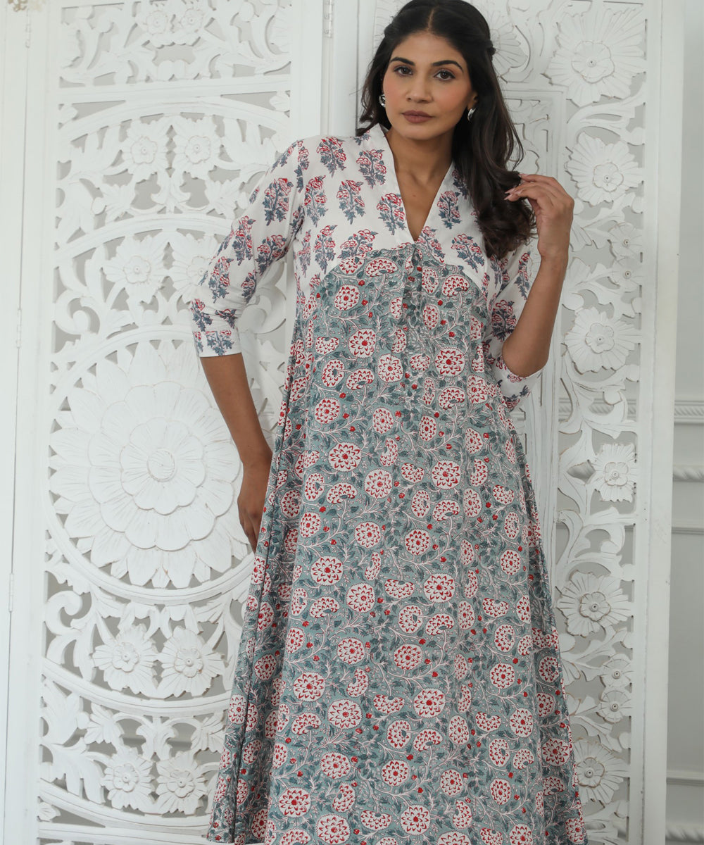 Petalina Azofree Handblock Printed Pure Cotton Dress