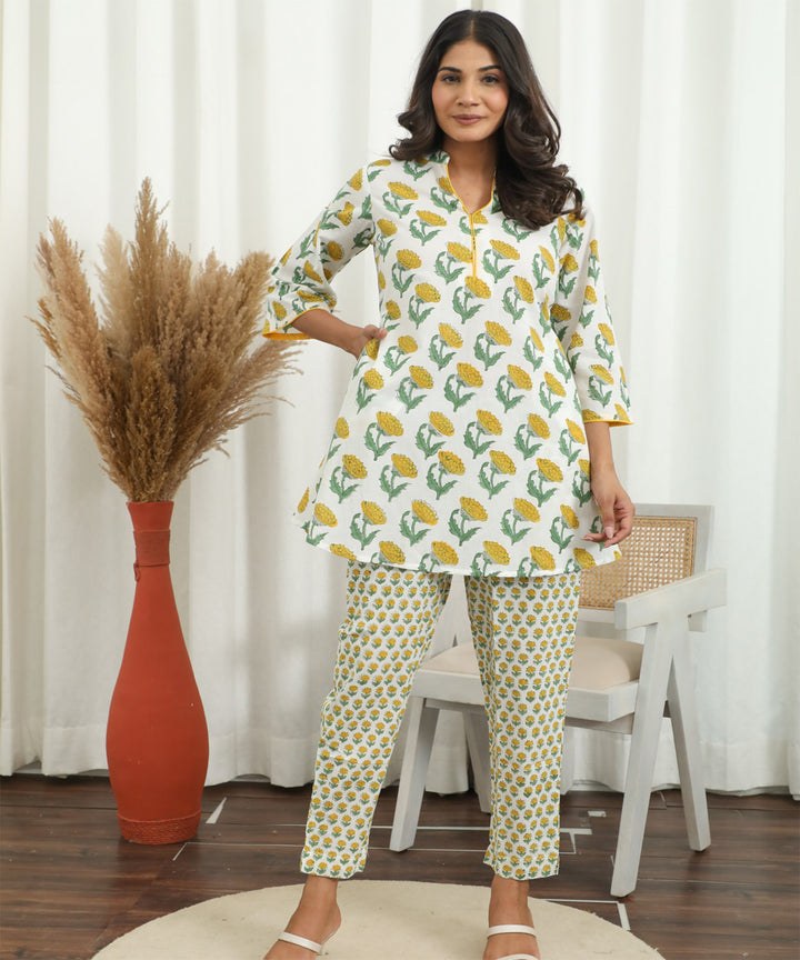 Petalora Hand Block Printed Co-Ord Set