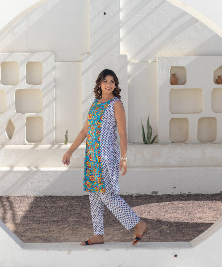 Garden medley hand block printed co ord set