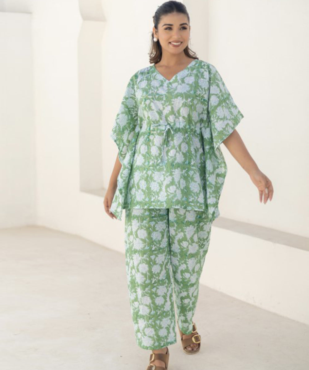 Meadow breeze cotton kaftan set
