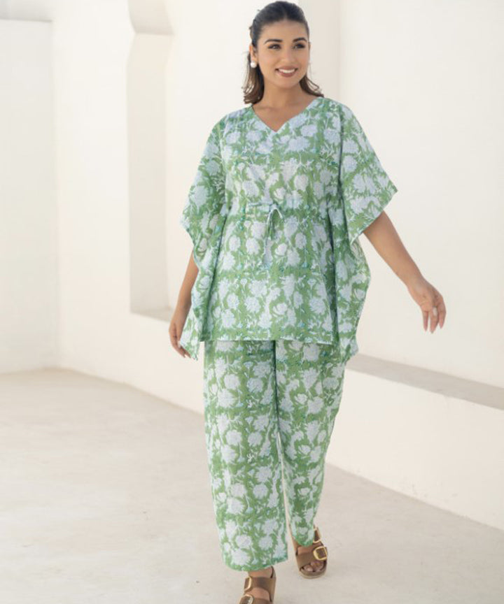 Meadow breeze cotton kaftan set