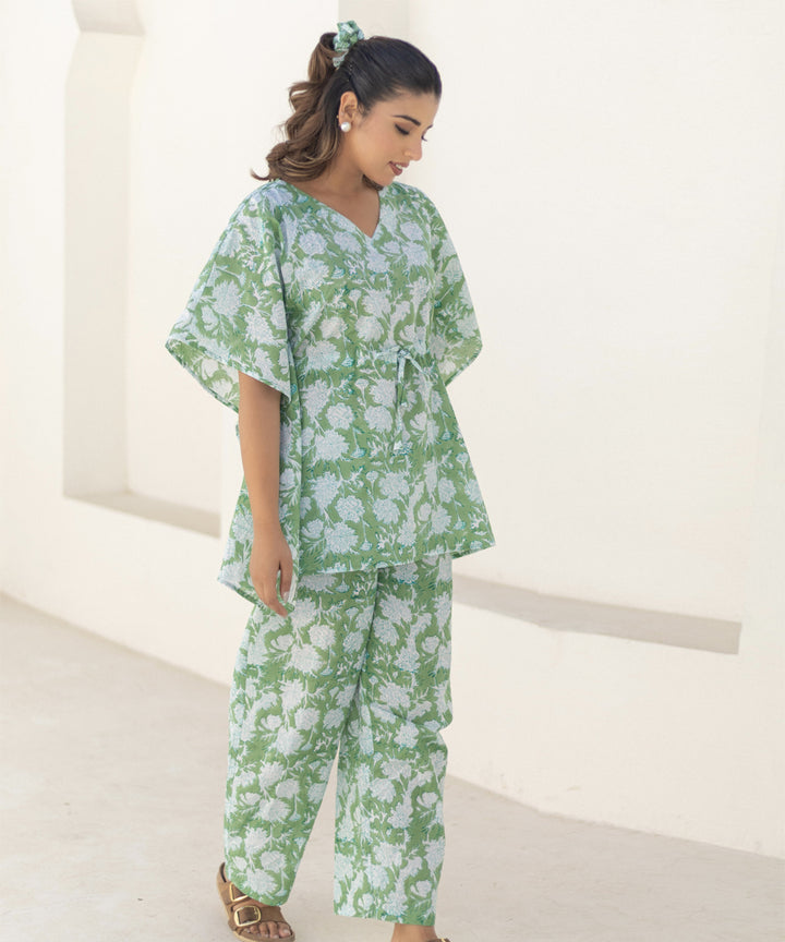 Meadow breeze cotton kaftan set