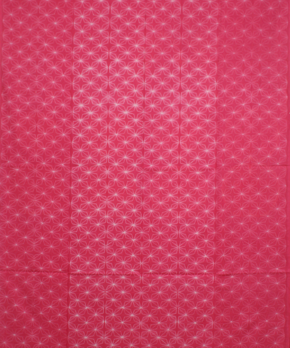 Pink offwhite handloom shibori kurta cotton material