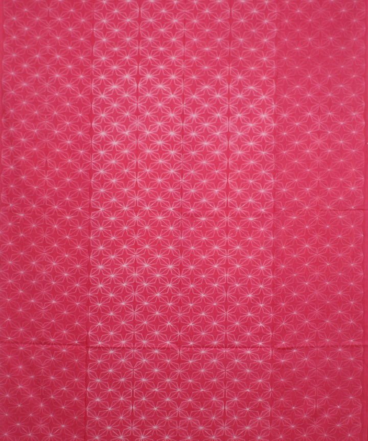 Pink offwhite handloom shibori kurta cotton material