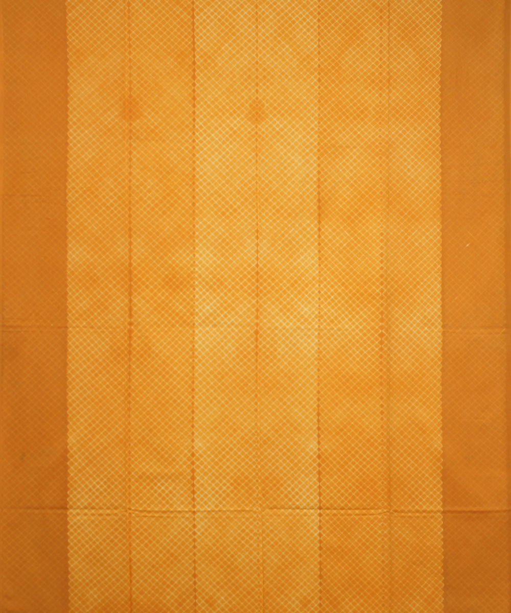 Yellow plain handloom cotton shibori kurta material