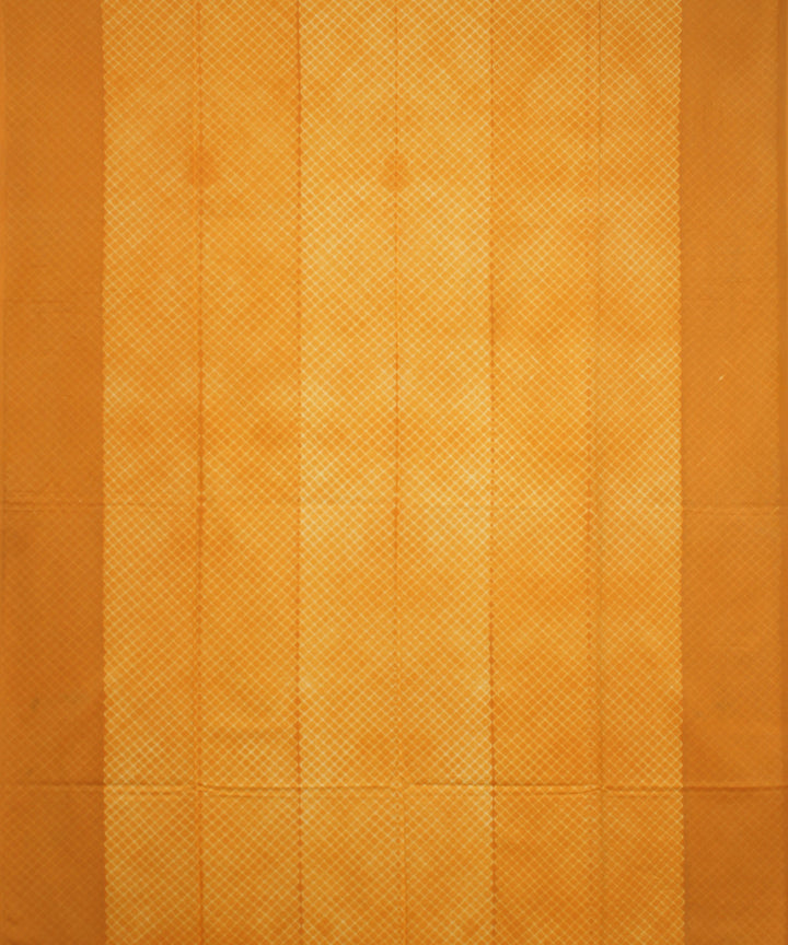 Yellow plain handloom cotton shibori kurta material