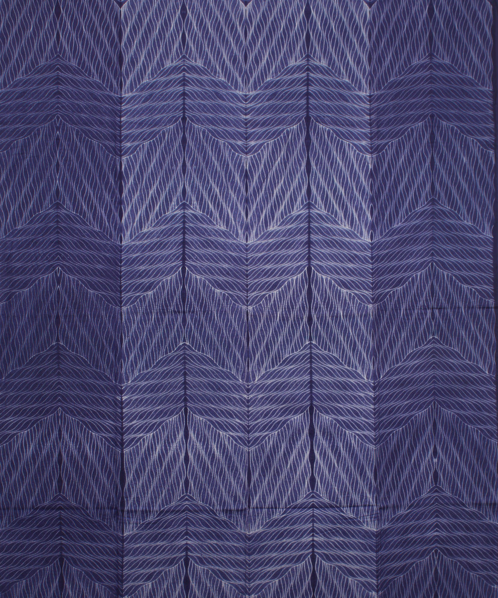 Indigo offwhite handloom shibori cotton kurta material