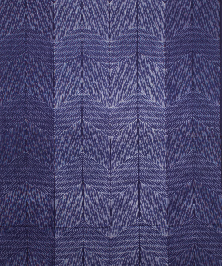 Indigo offwhite handloom shibori cotton kurta material