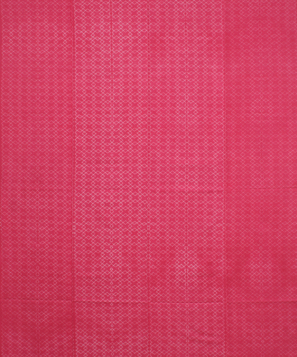 Pink offwhite handloom shibori cotton kurta material