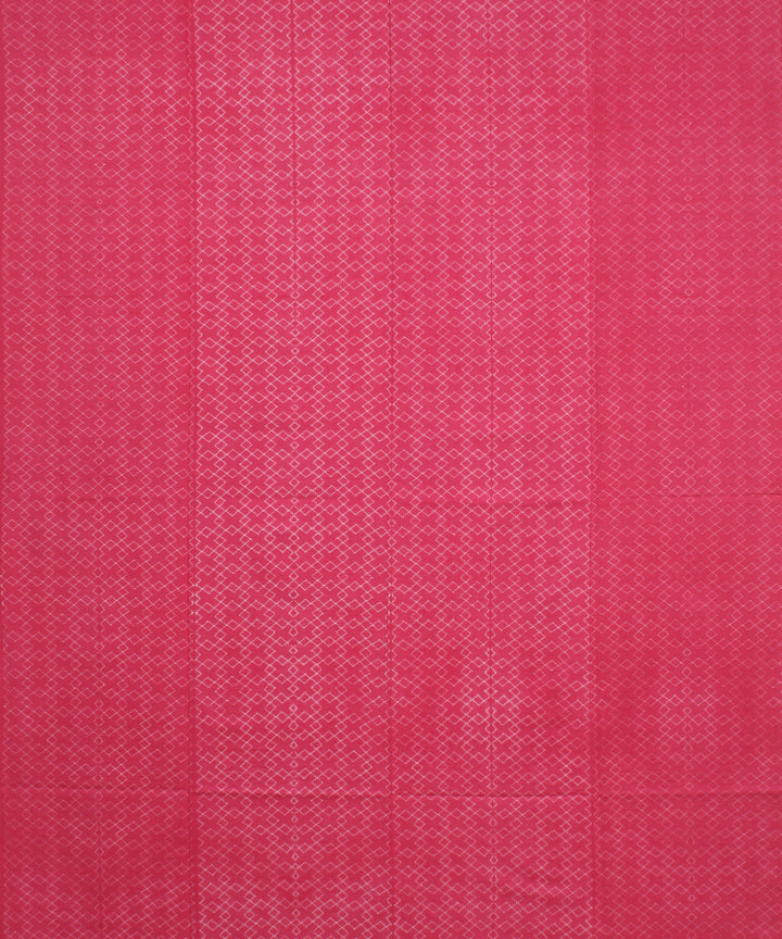 Pink offwhite handloom shibori cotton kurta material