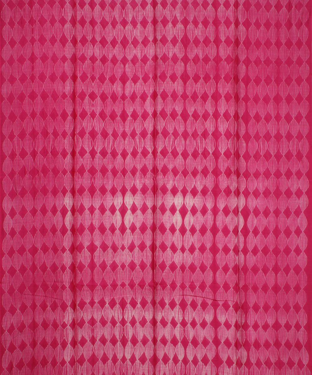 Pink offwhite cotton silk shibori handloom kurta material