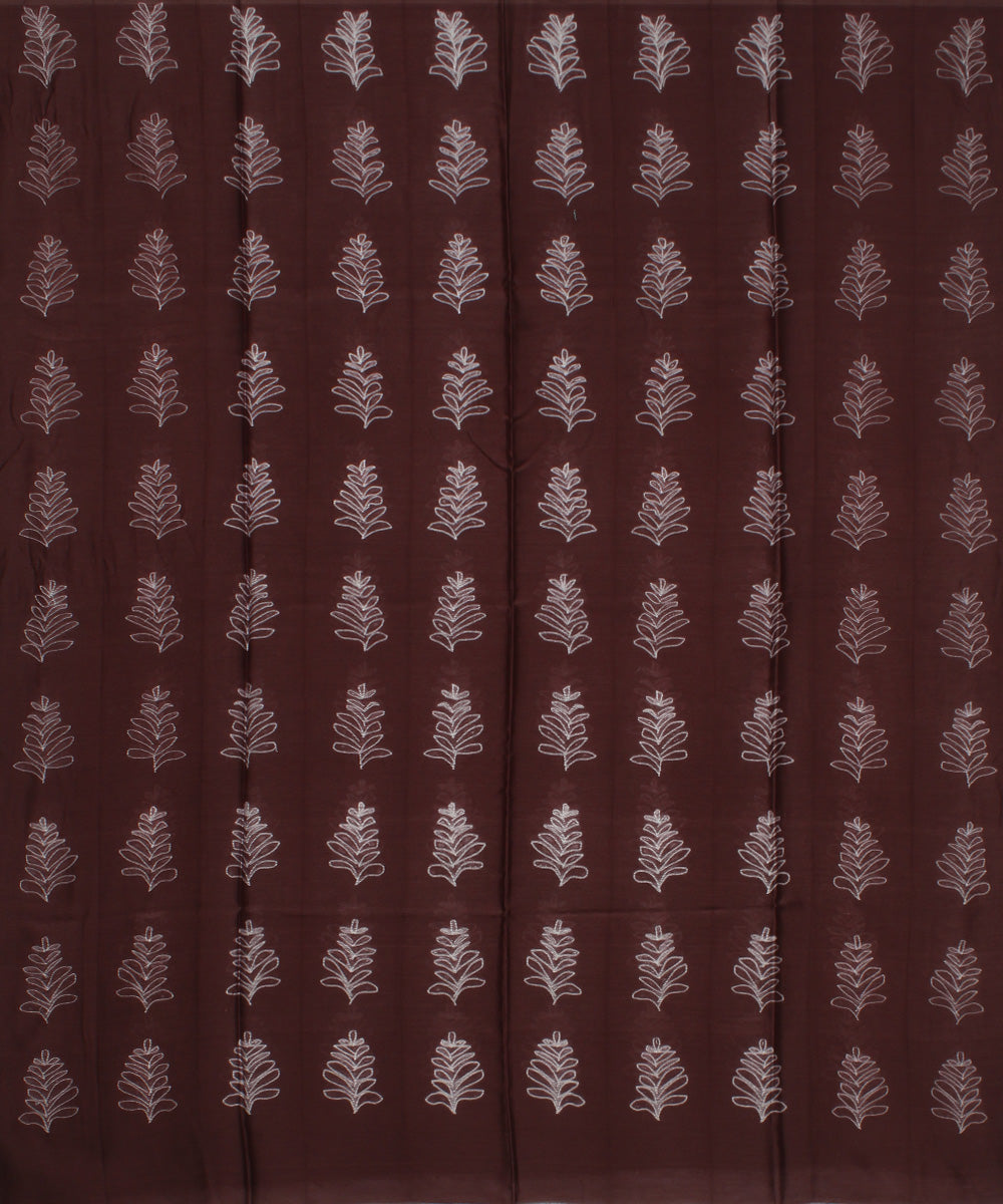 Brown offwhite handloom cotton shibori kurta material