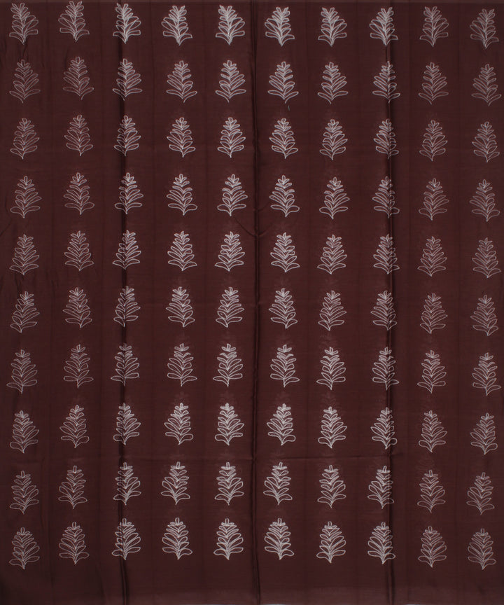 Brown offwhite handloom cotton shibori kurta material