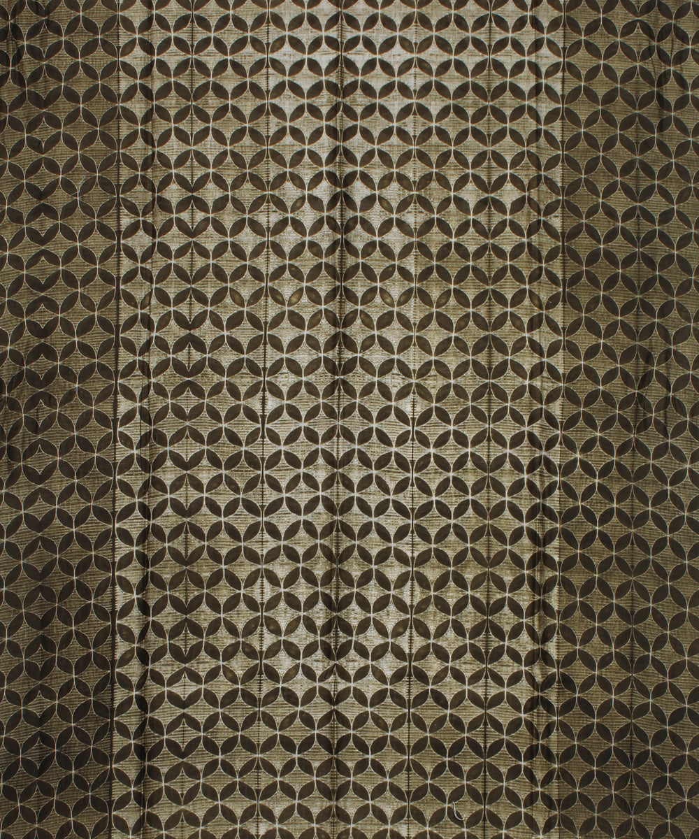 Olive green offwhite cotton silk handloom shibori kurta material