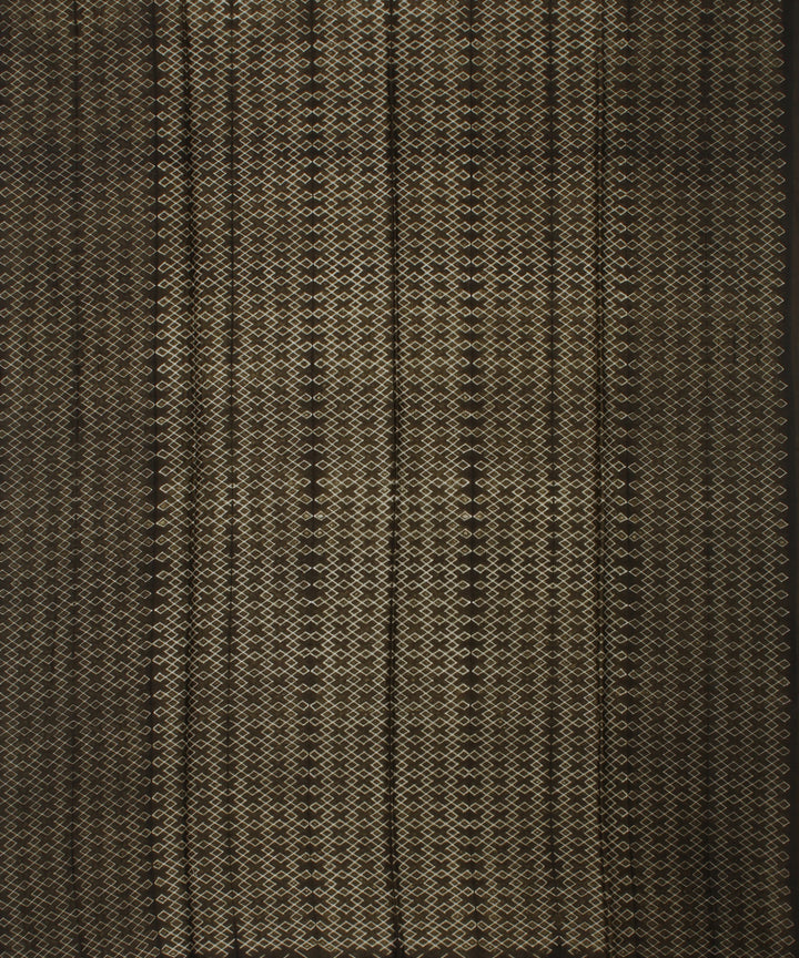 Olive green offwhite handloom cotton shibori kurta material