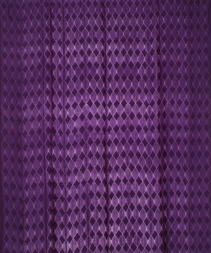 Purple offwhite handloom cotton silk shibori kurta material