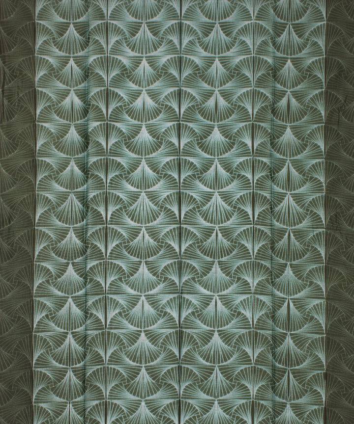 Olive green offwhite handloom cotton silk shibori kurta material