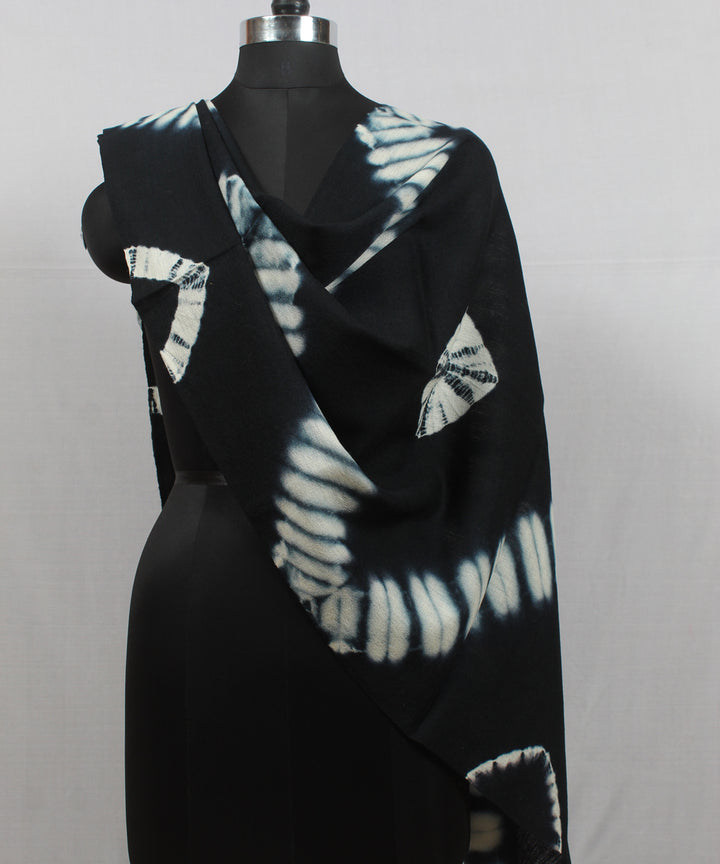 Black grey handloom wool bhujodi stole