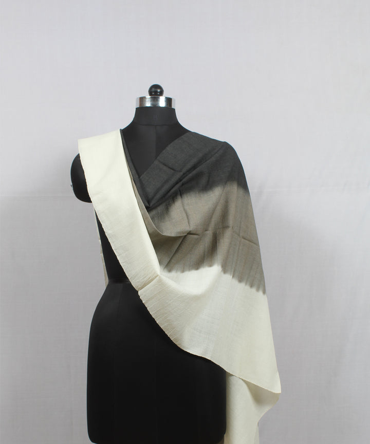 Multicolor grey handloom wool bhujodi stole