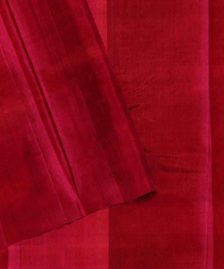 Orange pink handwoven molkalmuru silk saree