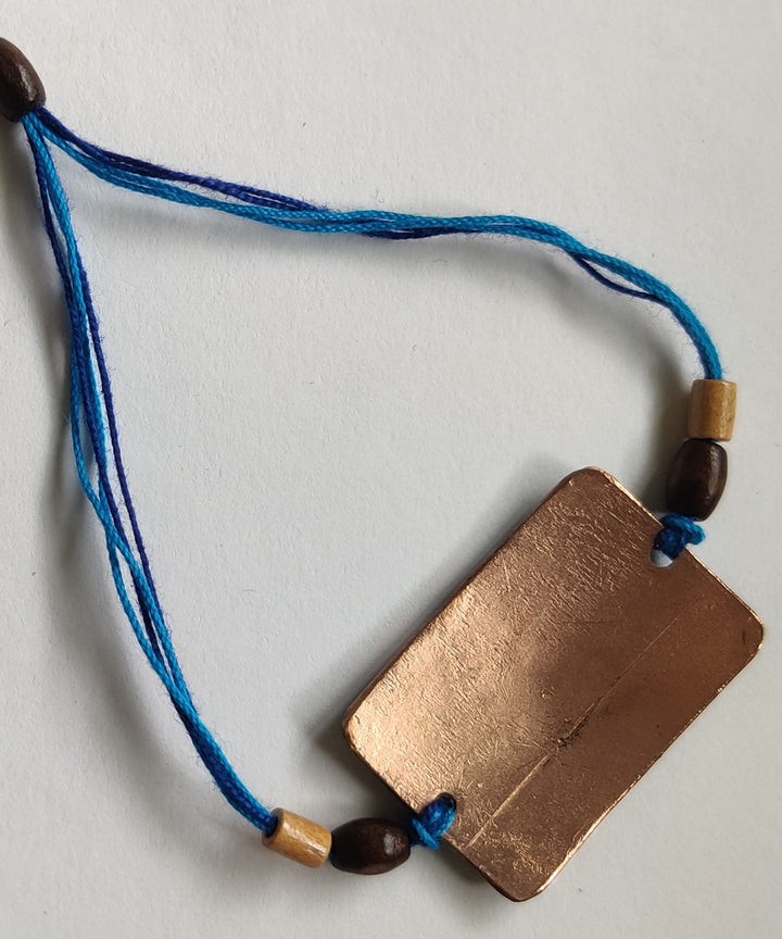 Blue copper hand made enamelling rakhi