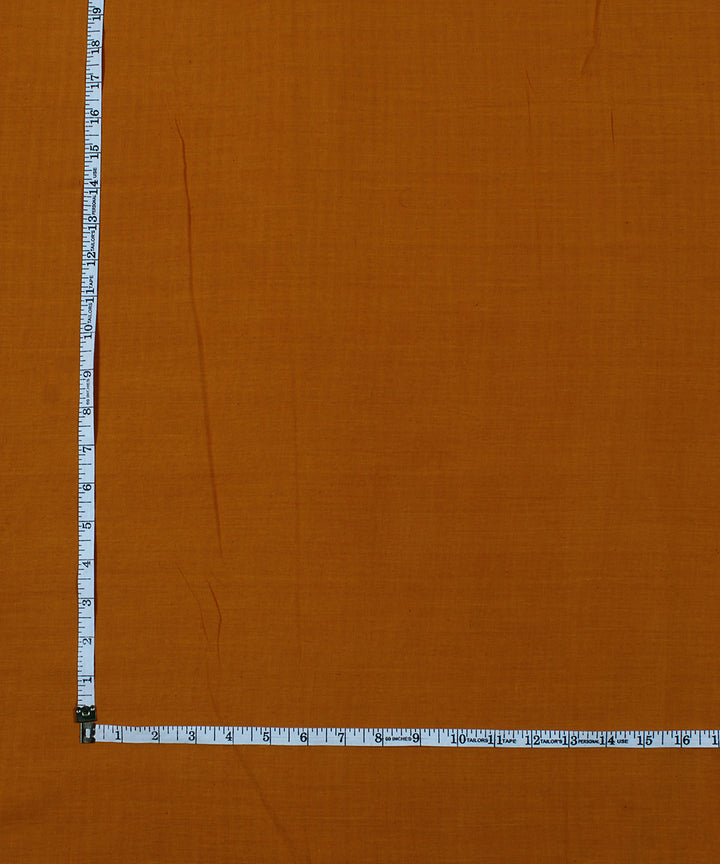 Orange handwoven bengal cotton fabric