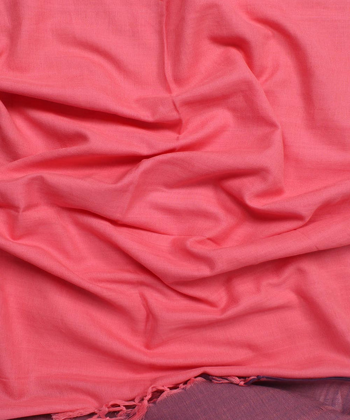 Pink purple handwoven cotton stripes stole