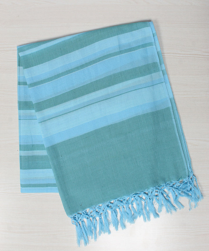 Skyblue handwoven cotton stripes stole