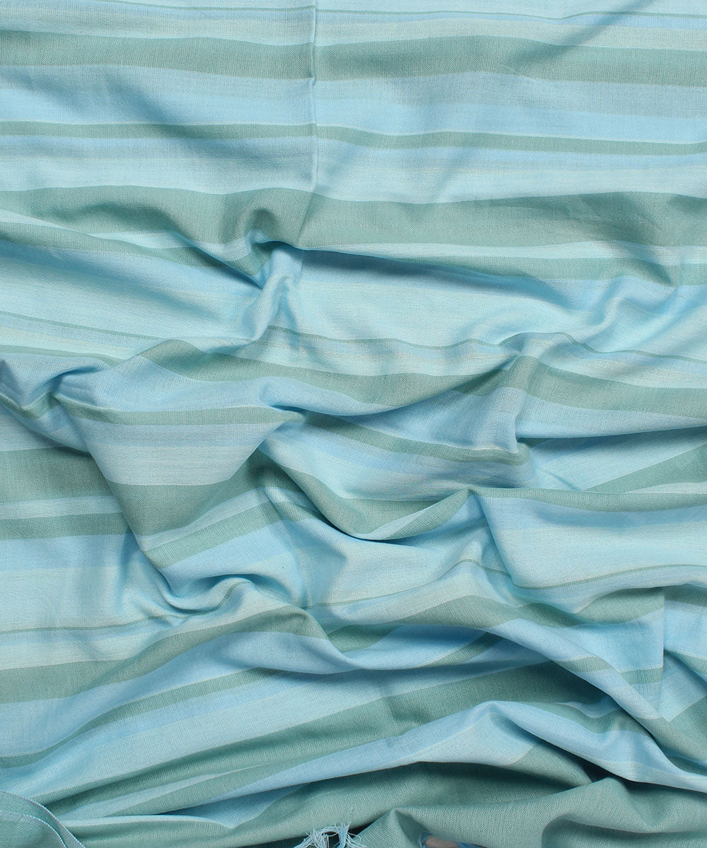 Skyblue handwoven cotton stripes stole