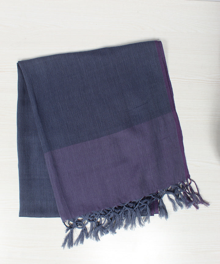 Dark purple handwoven cotton stole