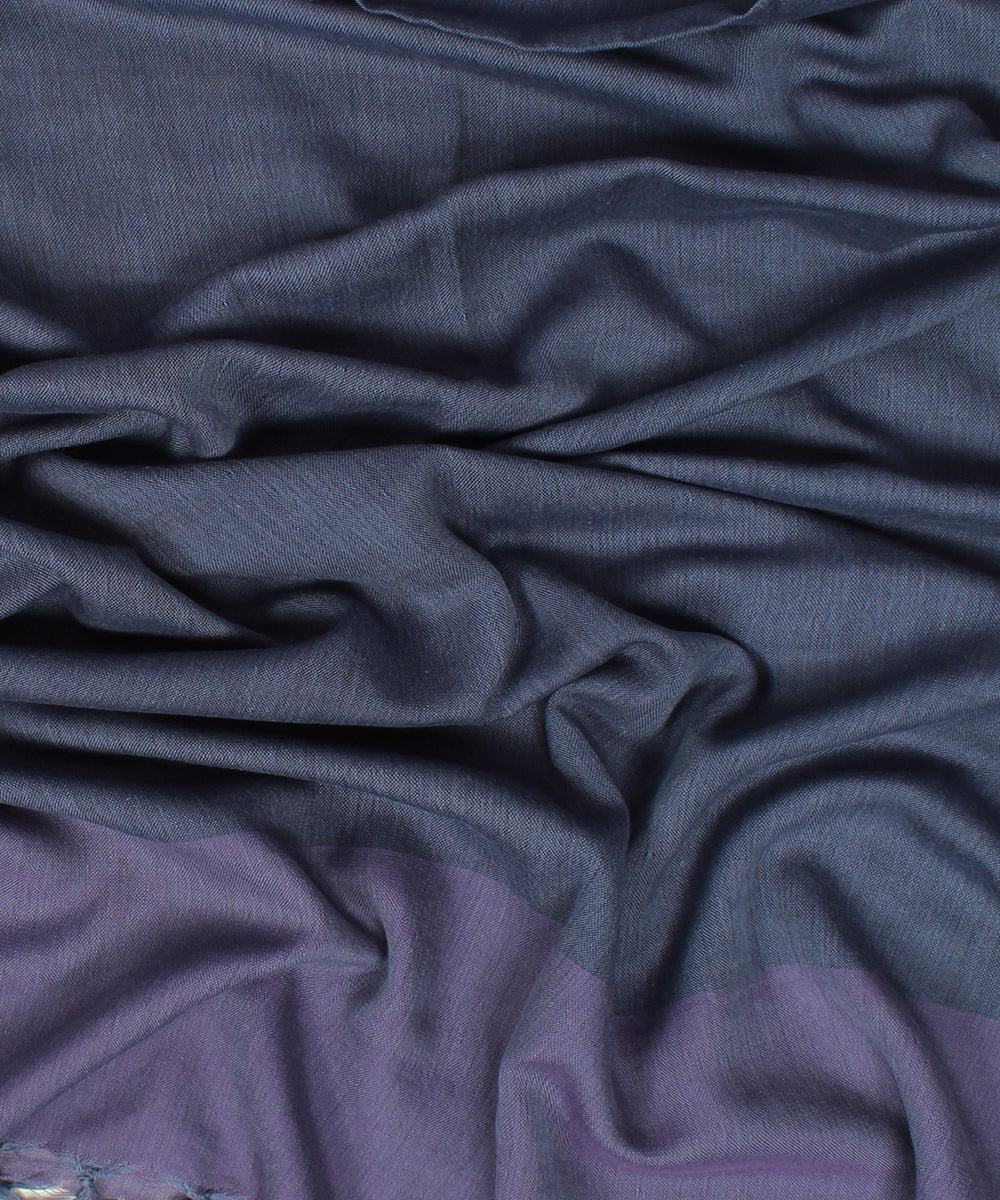 Dark purple handwoven cotton stole