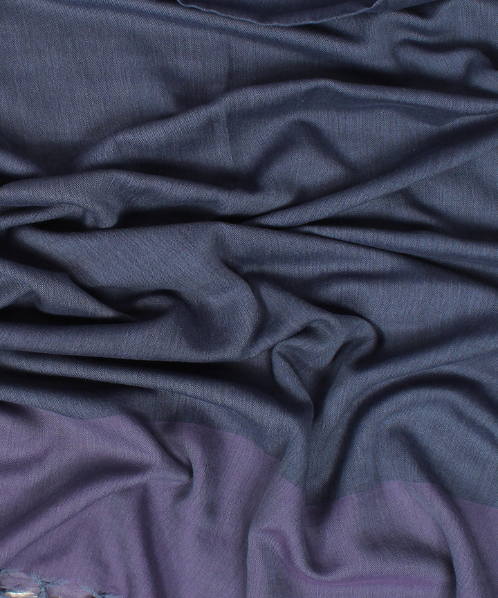 Dark purple handwoven cotton stole