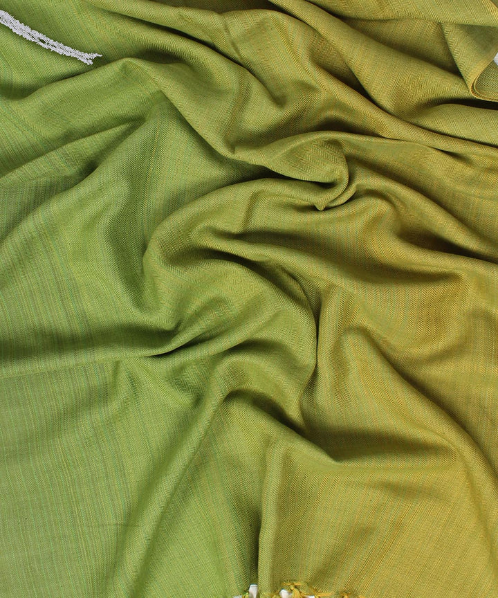 Olive handwoven cotton stripes stole