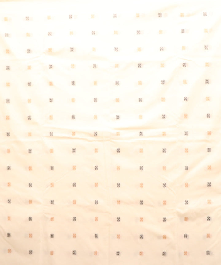 White multicolour cotton handloom sonepur fabric