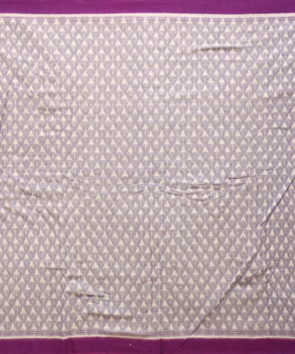 Grey purple cotton handloom sambalpuri fabric