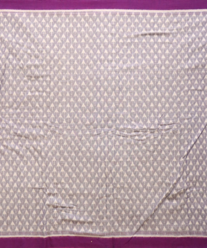 Grey purple cotton handloom sambalpuri fabric